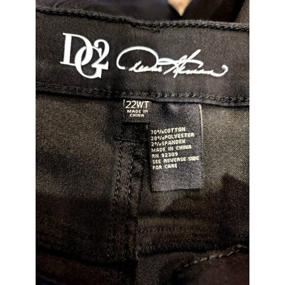 NWT - DG2 Black Infinity Tri-Fit Denim Stretch High Rise Jean - Size 22WT - Picture 3 of 10